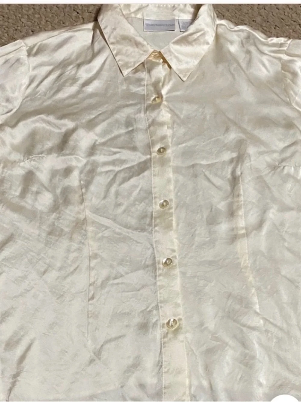 Worthington women’s size large 100% silk, long sleeve dress blouse - Picture 10 of 16
